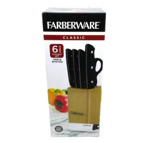 6462601 FARBERWARE Cutlery Set Wood Block Material