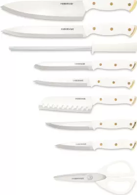 792542610266 FARBERWARE Triple Riveted Knife Block Set High #2