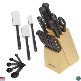 B01DB285NW FARBERWARE High Carbon Steel Knife Block Kitchen