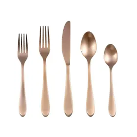 719978838538 FIESTA Maraca Copper Flatware Set Service