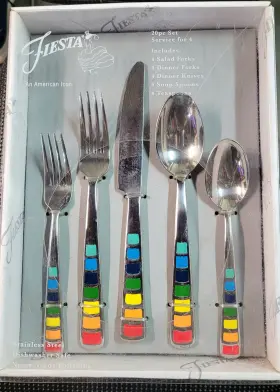 719978949562 FIESTA Fiestaware Flatware Masquerade Rainbow