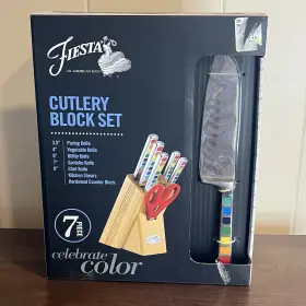 719978984358 FIESTA Fiestaware Cutlery Block Set Rainbow