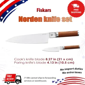 FI1026425 FISKARS Norden Knife Set Steel Kitchen Cutlery