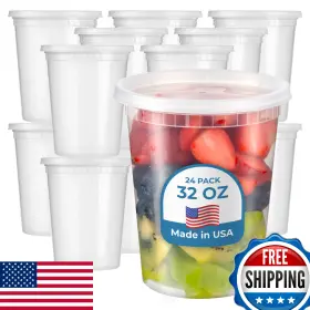 B01LC7UI1A FIT MEAL PREP Deli Containers Lids Leakproof