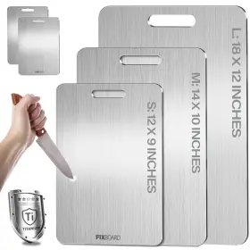 TCB-316 FIXBOARD Titanium Cutting Board Kitchen Double Food