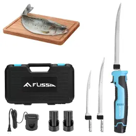820909687863 FLISSA Cordless Electric Fillet Knife Fish Stee