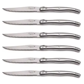 926228500648 FLYINGCOLORS Laguiole Steak Knife Set Wood Block #2