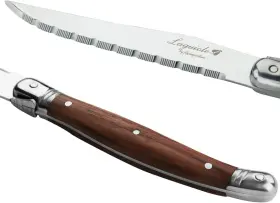LAG08WD FLYINGCOLORS Laguiole Steak Knife Set Sharp Steel #3