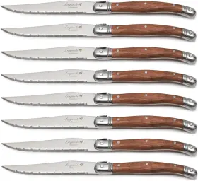LAG08WD FLYINGCOLORS Laguiole Steak Knife Set Sharp Steel