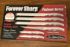 811782005844 FOREVER SHARP Platinum Knife Set Surgical Steel