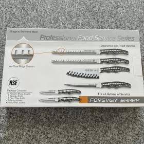 811782020076 FOREVER SHARP Cutlery Set Surgical Steel Knifes