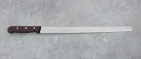 460-14 FORSCHNER Slicing Knife Serrated Blade Wood Handle #2