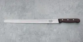 460-14 FORSCHNER Slicing Knife Serrated Blade Wood Handle