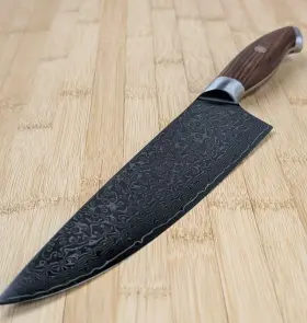 X004E8KLM7 FREELANDER Chefs Knife Damascus Design Blade Tang