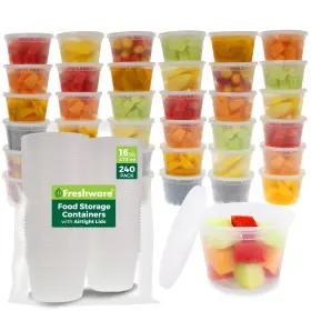 B08724N2N8 FRESHWARE Deli Food Storage Containers Lids Bpa