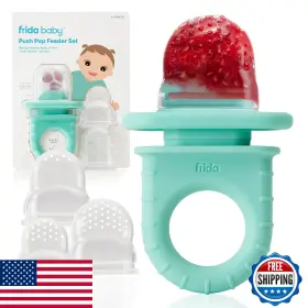 B0CTJ3M8S8 FRIDA BABY Push Pop Silicone Feeder Frozen Food