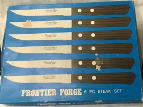 233444 FRONTIER FORGE Steel Steak Knives Knife