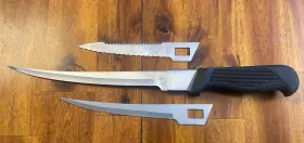 15-888 FROST Cutlery Fish Mate Blade Fillet Knife Set Rollout