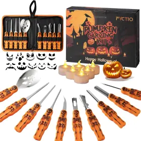 313051690664 FYCTIO Pumpkin Carving Tools Handbag Candle Sten