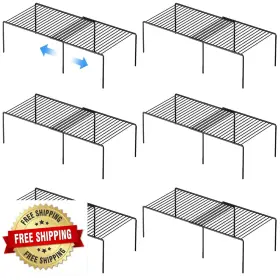 B0C2HF721G GEDLIRE Expandable Kitchen Cabinet Shelf Set Wire