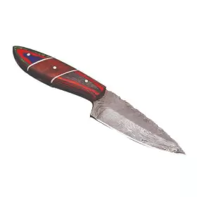 714935322259 GENTRY CHOICE Damascus Skinner Knife Twist Wood #3