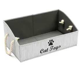 B07Z6GPPRN GEYECETE Cat Toys Storage Bins Fabric Organizer
