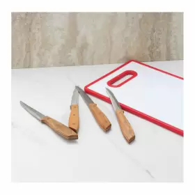 001FE6 GIBSON Seward Steel Steak Knife Cutlery Set Wood #3