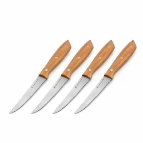 001FE6 GIBSON Seward Steel Steak Knife Cutlery Set Wood