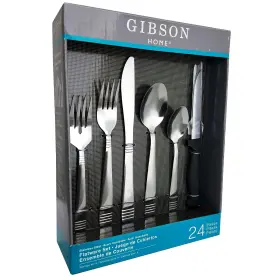 085081671622 GIBSON Palmore Steel Flatware Set Steak Knives