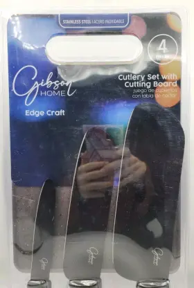 Edge-craft GIBSON HOME Steel Cutlery Set Cutting Board #3