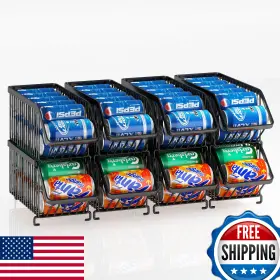 B0BYDYMDMW GILLAS Stackable Soda Organizer Refrigerator Rack