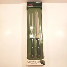 2-PIECE GINSU Carving Set Bakelite Handles Tang Sharpening #2