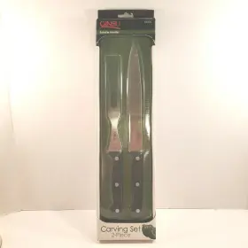 2-PIECE GINSU Carving Set Bakelite Handles Tang Sharpening #3
