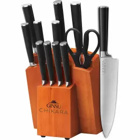 COK-KB-DS-012-3 GINSU Chikara Knife Block Set Toffee
