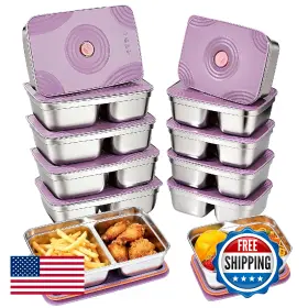 B0FQV89V9F GIUOIDUO Steel Snack Containers Grab Go Compa
