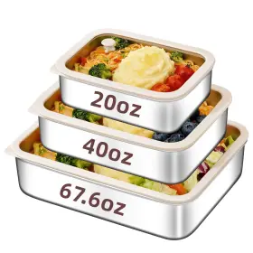 B0G1KF3YJP GIUOIDUO Steel Food Storage Containers