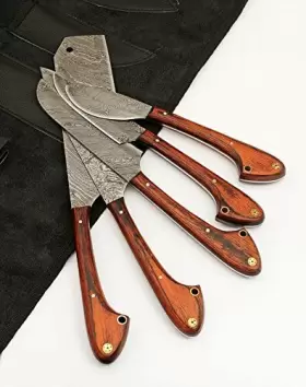 025720158859 GLADIATORSGUILD Damascus Steel Kitchen Chef Set #3