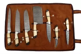 728891250075 GLADIATORSGUILD Kitchen Knives Damascus Steel #2