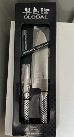 4943691001078 GLOBAL Yoshikin Knife Set Santoku Paring