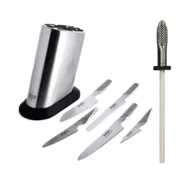G835-WS-G-74 GLOBAL Knife Set Steel Block Sharpener