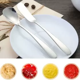 784143149566 GOEIELEWE Cheese Spreader Dessert Spoon Set #2