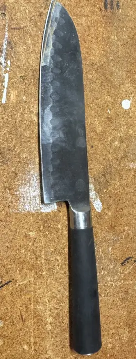 350B GOOD COOK Inox Steel Granton Blade Santoku Knife Chef