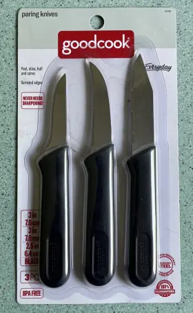 076753187619 GOODCOOK Utility Paring Knife Set Kitchen Peel