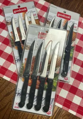 076753541701 GOODCOOK Steak Knives Tang Total