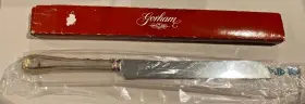 YH806 GORHAM Heritage Serrated Cake Knife Silverplated Handle