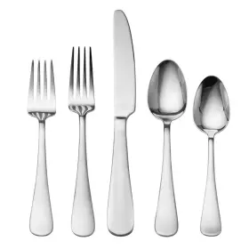 044228053486 GOURMET BASICS BY MIKASA Symmetry Steel Flatware