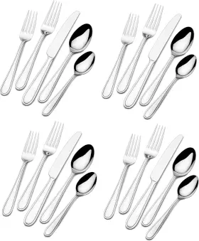 5148973 GOURMET BASICS BY MIKASA Westfield Flatware Set