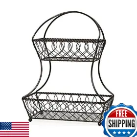 B00XA2G4ZA GOURMET BASICS BY MIKASA Fruit Basket Antique Loop