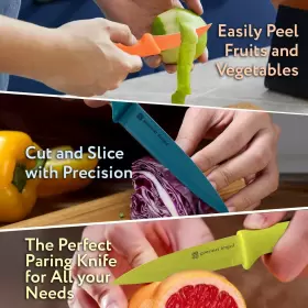 795847244815 GOURMET FORGED Colorslice Coded Paring Knife Set #2
