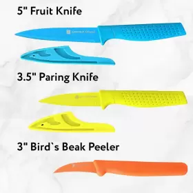 795847244815 GOURMET FORGED Colorslice Coded Paring Knife Set #3